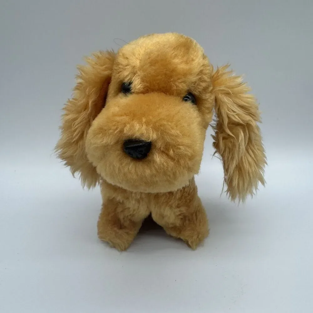 Vintage Dakin Cocker Spaniel Gold 7in Stuffed Plush 1978 Clippings Nutshells